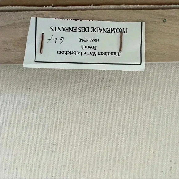 French Canvas Promenade Des Enfants Art by Timoleon Marie Lobrichon Gold Frame - Picture 12 of 16